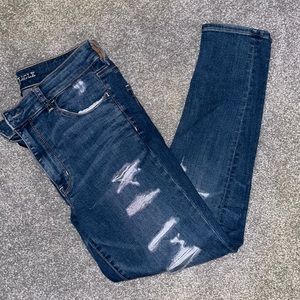 American Eagle size 12 hi-rise distressed jegging
